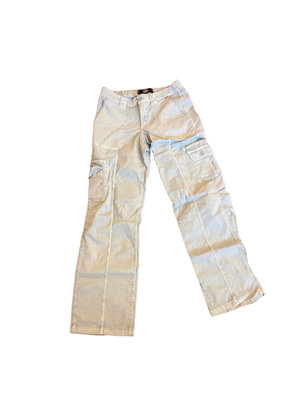 Hollister Light Beige Cargo Pants with Pocket Details